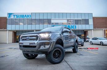 FORD RANGER ANZA MATTE BLACK WITH ANTHRACITE RING